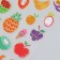 Plastic sticker "Fruits" with gold 10.2x20.5 cm