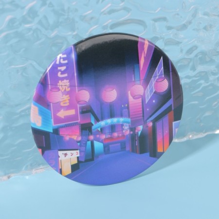 Pocket mirror "city", d = 7 cm, multi -colored-3