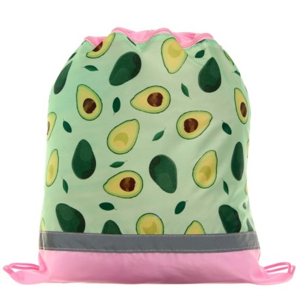 A bag for shoes with a pocket of 490 x 410 mm, with a reflective strip, "avocado"