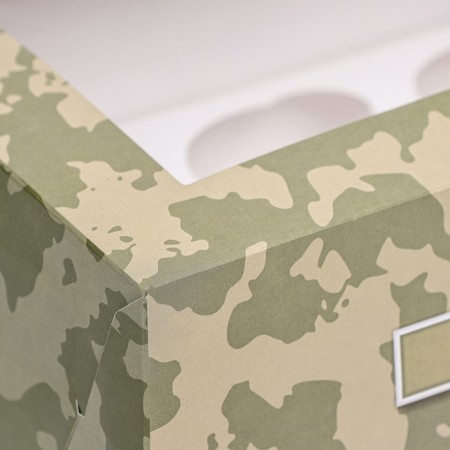 Packaging for 6 cupcakes with a window, "camouflage", 25 x 17 x 10 cm-3