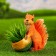 Garden figure "Squirrel with a feeder" 24x22cm