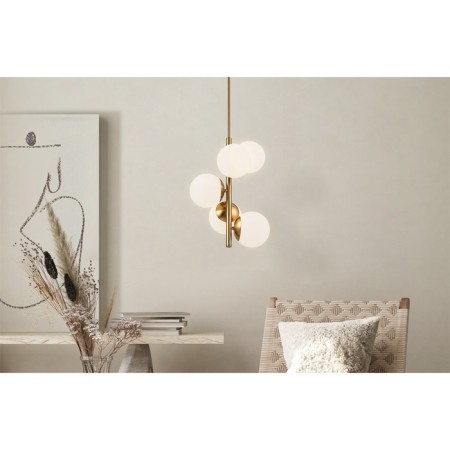 Suspended lamp Freya Fr5199PL-05BS1 Zing, 300x300x1018 mm, E27, 5x60W, brass color-4
