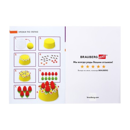 Plastic-polymer clay baked set, Brauberg, 36 colors x 20 g, with accessories-16