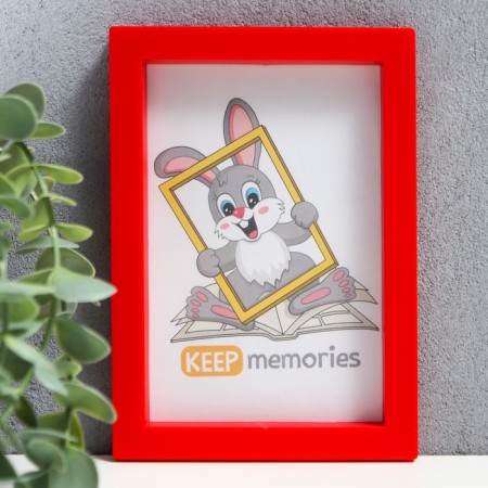 Photo frame plastic L-3 10x15 cm, red