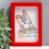 Photo frame plastic L-3 10x15 cm, red
