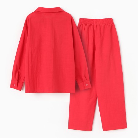 Costume (shirt and trousers) children's KAFTAN "Len", size 36 (134-140 cm), red-9