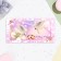 Money envelope "Happy Your Wedding Day!" glitter, lilac background, 17x8.5 cm