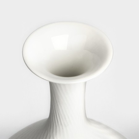Vase for flowers decorative "Stella" color white 25 x 16 x 16 cm-1