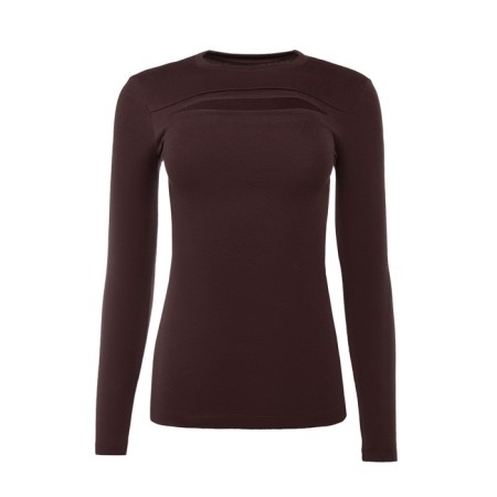 Women's Longsliva Minaku: Basic Line Chocolate Color, Rr. 48-4