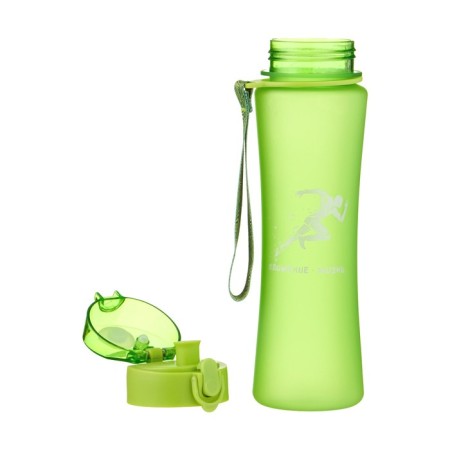 Water bottle, 600 ml, "movement - life", with a drinker, green-3