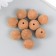 Beads for creativity velvet spraying "brown" set 10 pcs d = 1.4 cm