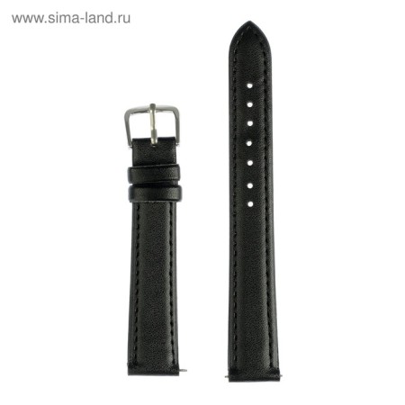 Solomon watch strap, 16 mm, genuine leather, L-20 cm, black-1