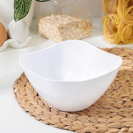 Rondo salad bowl, 1 l, snow-white color-1