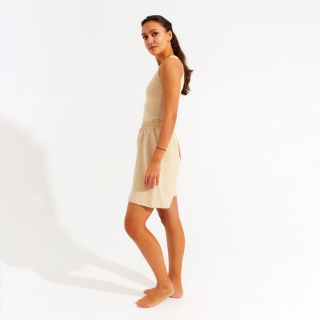Women's pajama shorts minku: Home Collection Beige Color, Rr. 46-1