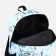 Young backpack from textiles on lightning, 3 pockets, blue color