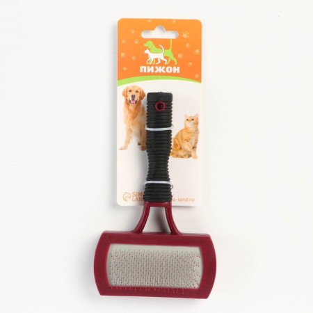 Puchoderma with a drop of 10 x 17 cm, rubberized handle, burgundy-black-4