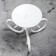 Summary "Vesel N" metal per 1 candle, 9.5x7.6 cm, white