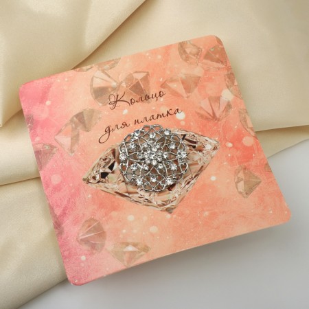 Ring for the openwork "openwork" flowers, white color in silver-5
