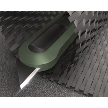Technical knife Deli HT4008L 112884, Auto -REVERTER, Green, Trapeziyevid blade-1