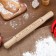 Wooden rolling pin is small with engraving 35x3.6 cm