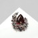 Brooch "Empress" crescent, colored in silver