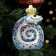 Christmas porcelain toy "snake", fastening loop, 9 cm