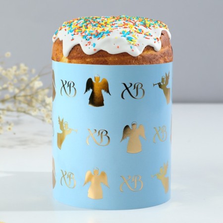 Kulich rim with embossing "Angels", 32.2 x 9 cm-1