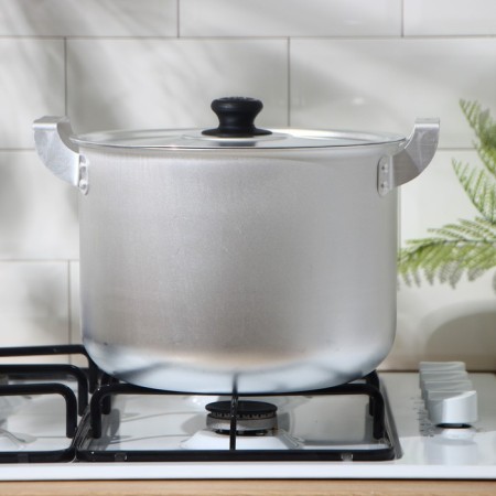 Aluminum pan, 8 l, metal cover-3