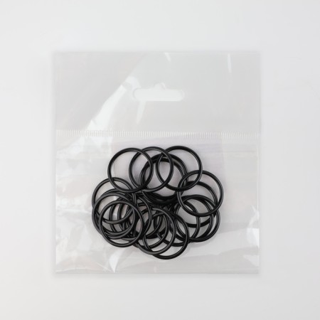 Step ring, metal, 20 mm, 20 pcs, black color-2