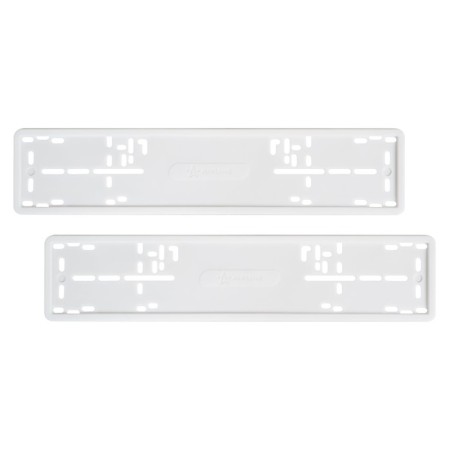 Frames for license plates, silicone, 2 pcs., White Adfc032-3