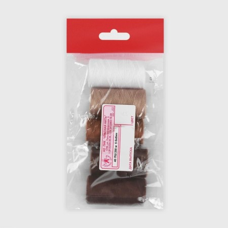 Set of threads 40LSH, 200 m, 5 pcs, color brown spectrum-1
