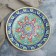 Lryagan Round Rishtan Ceramics, 41cm, white with blue, red-yellow-green pattern