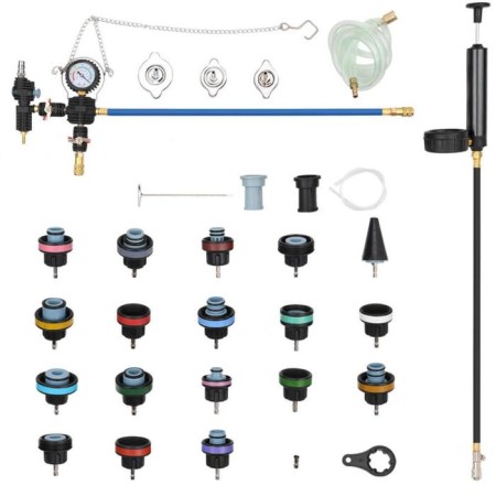 A set of instruments for testing pressure in the radiator Rossvik EK000013476, 28 items-1