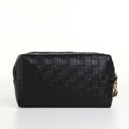 Cosmetic bag with lightning, black color-2