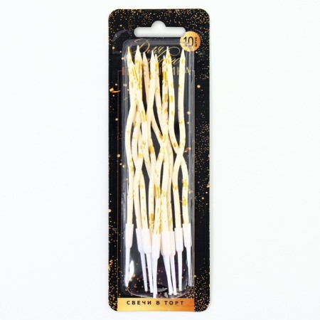 Candles for the cake "For your holiday", white, 10 pcs.-4