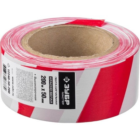 Signal tape 12240-50-200, red-white, 50 mm x 200 m-2