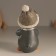 Polystone souvenir "Penguin in a hat with a spruce branch, with a drum" 9x13x17 cm