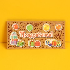 An envelope for money with a wooden element 