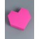 Self -assembly heart, 17 x 17 x 6 cm, pink