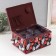 Casket for needlework "Poinsettia on black" 19x26x14.5 cm