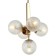Suspension Felis 5xe27 40W, size 36x36x50-150 cm, bronze color