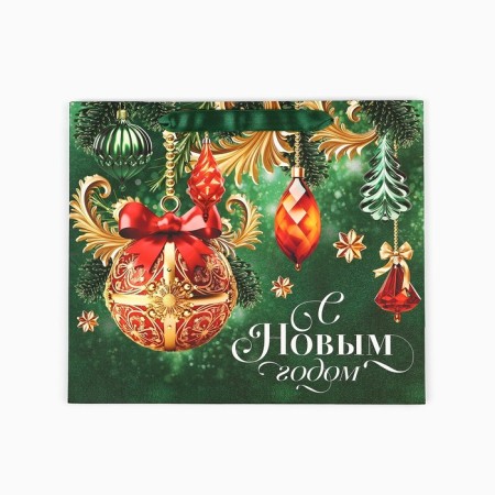 Laminated vertical package “Happy New Year”, Christmas tree toys, Ml 23 x 27 x 11.5 cm, New Year-4
