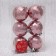 Set of balls plastic D-6 cm, 6 pcs "Disco Days" pink