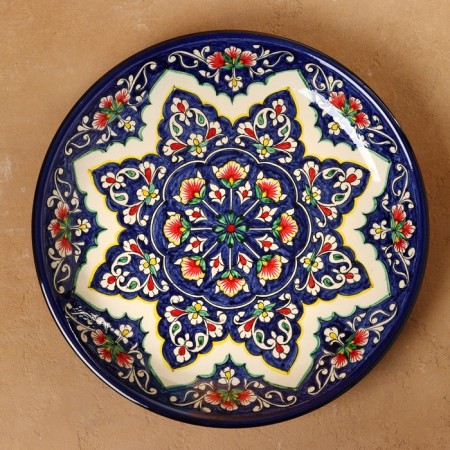 Largan Rishtan ceramics "Patterns", 36 cm, blue-2