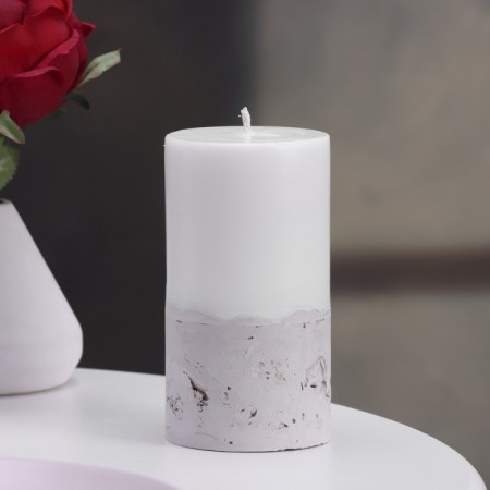 Candle-cylinder "Concrete", 7x13 cm
