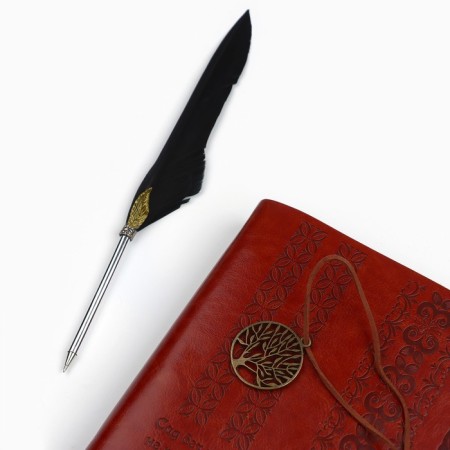 The genealogy book "Our family", with a pen, 65 sheets, brown, 35 x 25 cm-22