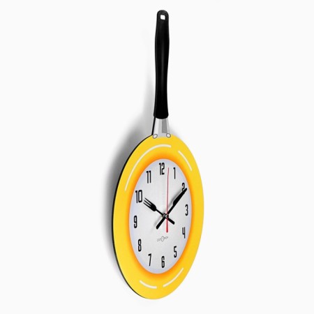Watch wall kitchen "pan", discrete move, 42.5 x 25 cm-1