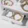 Stand for jewelry "Deer", oval stand, 24.5 × 12.5 × 26 cm, gray-white color
