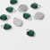 Counter-suspension "heart" 1.7 × 1.3 × 0.2 cm, (set 10 pcs.), The color is dark green in silver
