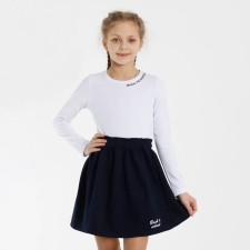 Skirt for the girl, the color is dark blue, height 122 cm (64)